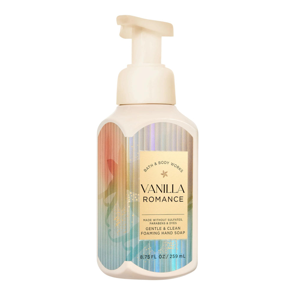Bath & Body Works Gentle Foaming Hand Soap Vanilla Romance bottle with nourishing foam for clean hands