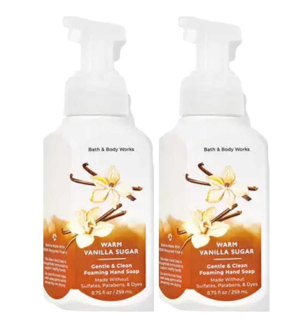 Bath & Body Works Gentle Foaming Hand Soap bottle delivers a moisturizing cleanse and inviting vanilla-sugar scent.