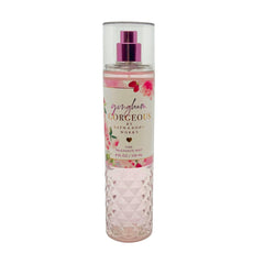Close-up of Gingham Gorgeous mist bottle for easy layering.