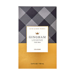 Bath & Body Works Gingham Legend close-up highlighting premium blend for masculine scent.