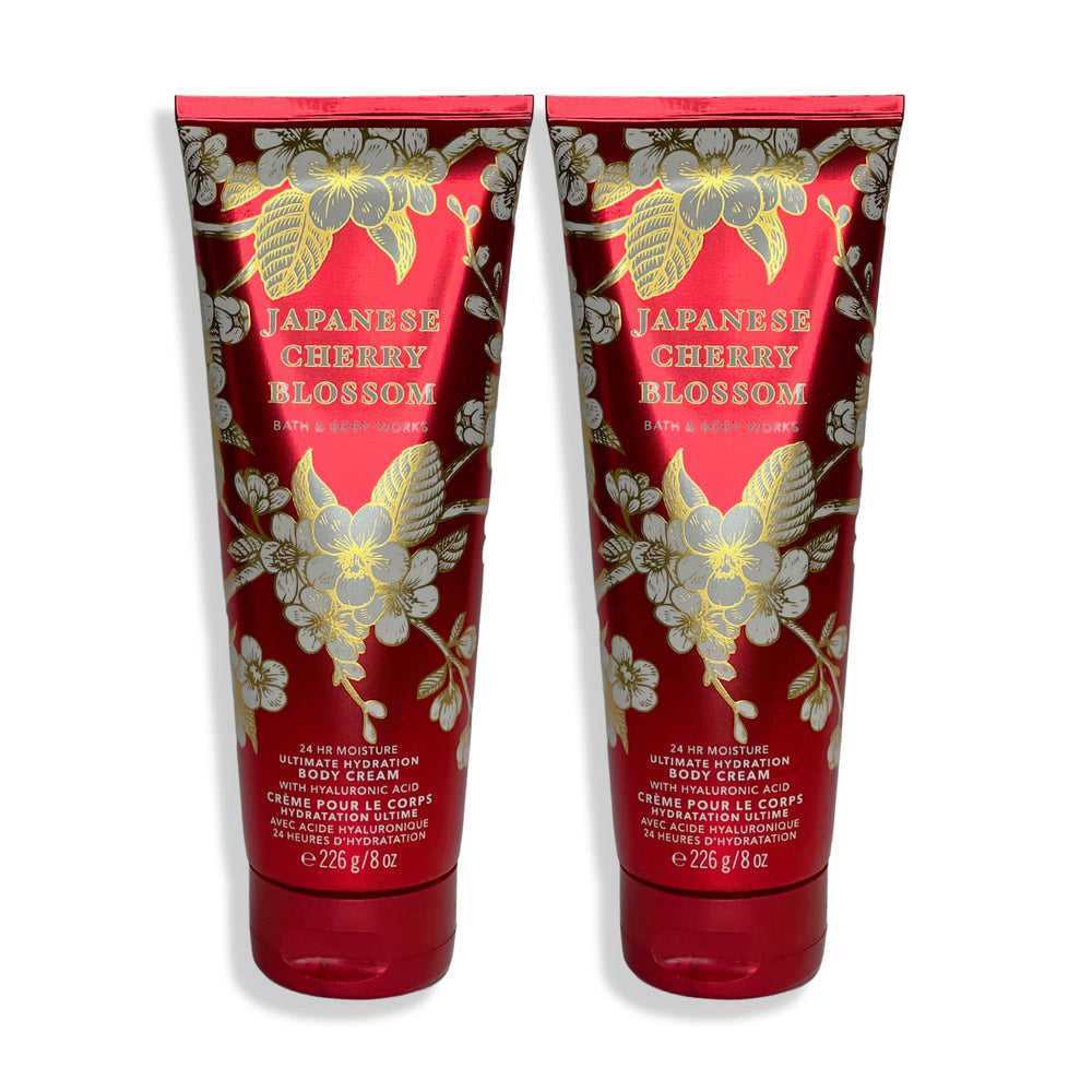 Bath & Body Works Japanese Cherry Blossom body cream front view highlighting hydration