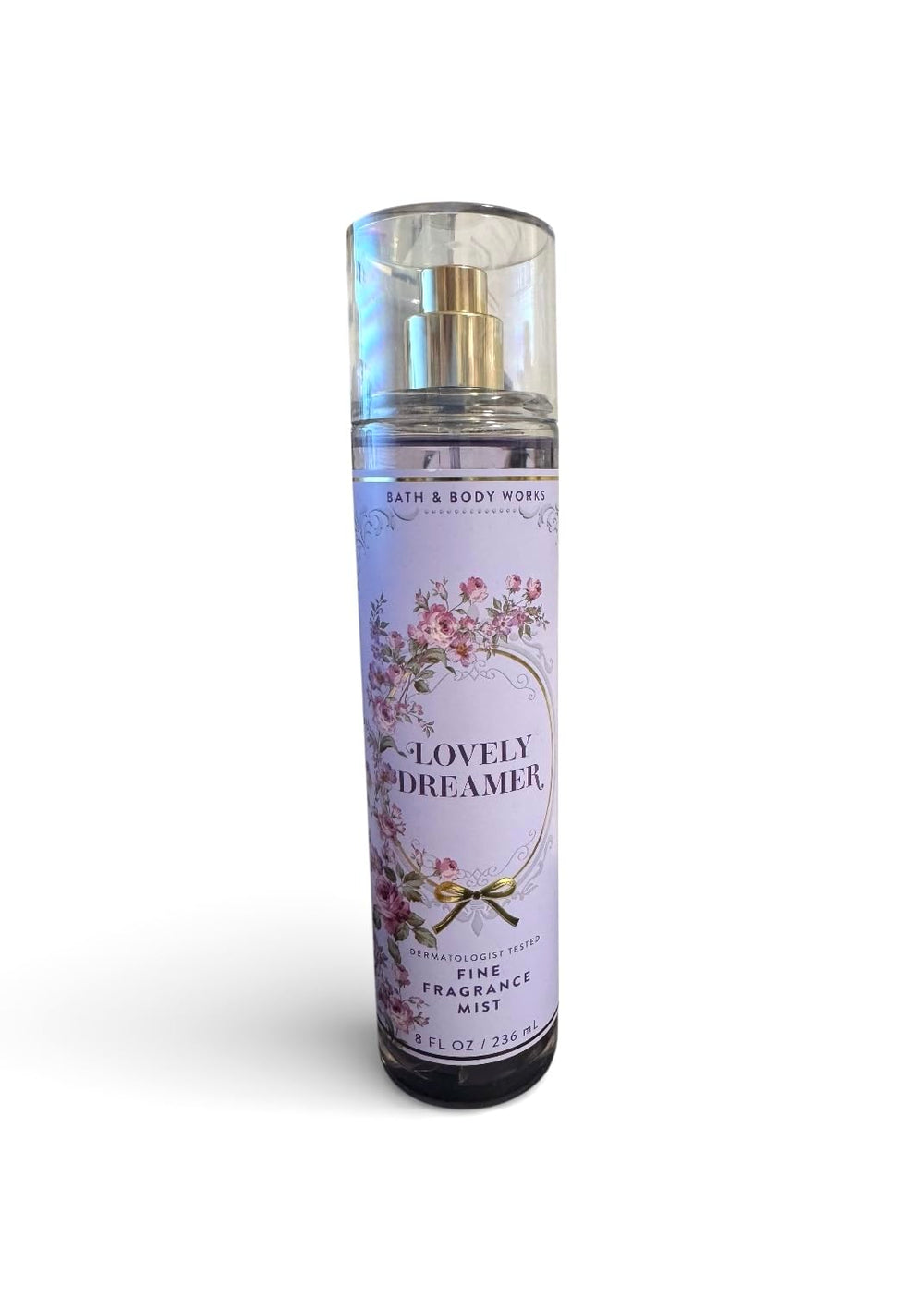 Bath & Body Works Lovely Dreamer spray application demonstrates easy use and versatile scent.