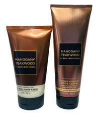Bath & Body Works Men's Mahogany Teakwood body scrub exfoliates and smooths skin.