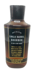 Bath & Body Works Men's Single Barrel Bourbon bottle for daily grooming with rugged aroma.