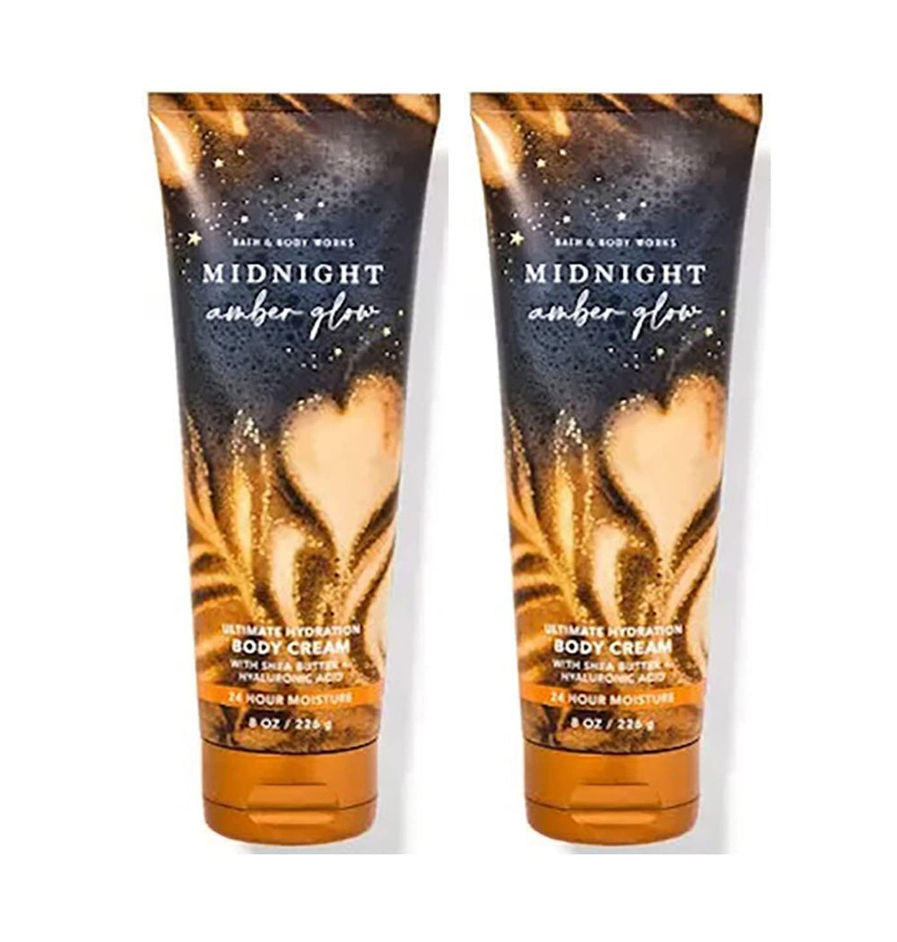 Bath & Body Works Midnight Amber Glow jar delivers deep hydration and alluring fragrance.