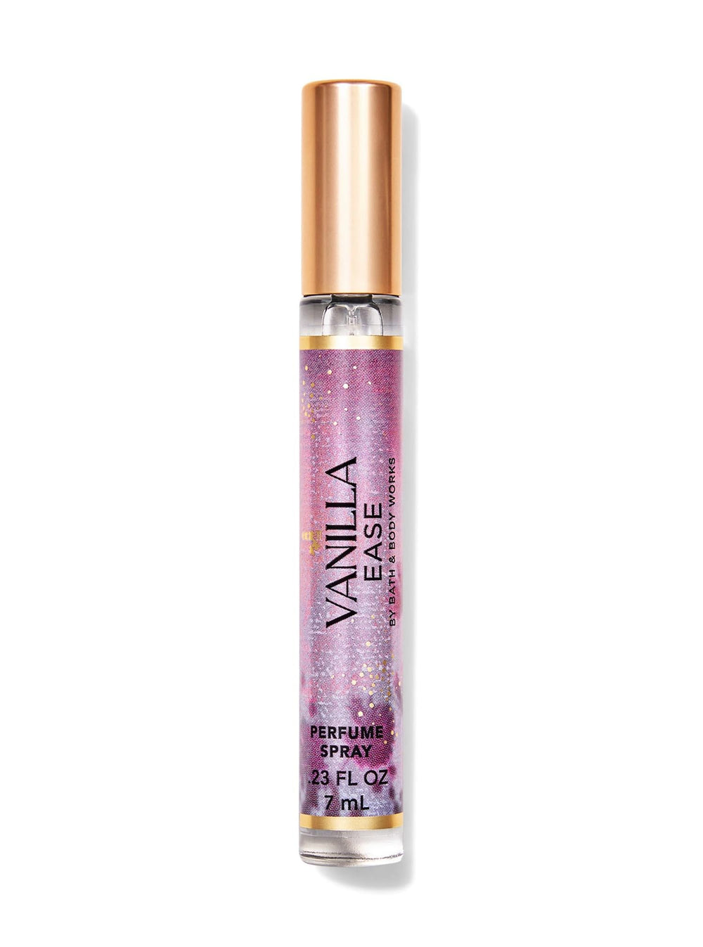 Bath & Body Works Vanilla Ease mini perfume spray bottle, travel size for long-lasting on-the-go fragrance.