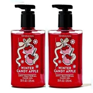 Bath & Body Works Moisturizing Hand Gel bottle shows Winter Candy Apple aroma, keeps hands soft after use