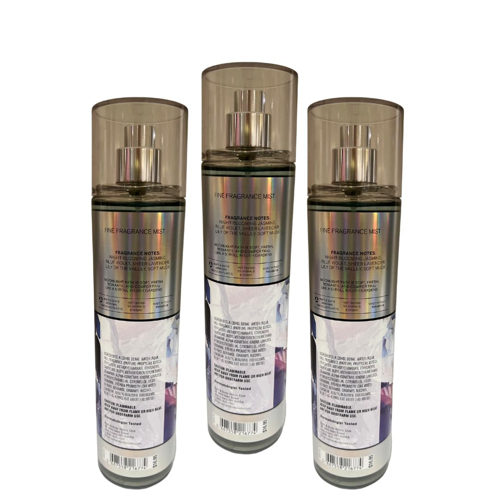 Moonlight Path eight-ounce bottle delivers a soft, romantic garden-inspired scent.