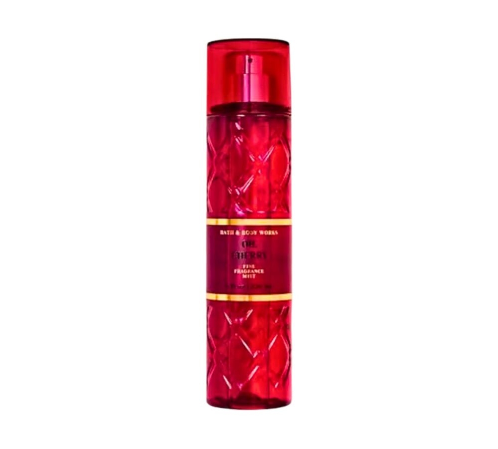 Bath & Body Works Oh, Cherry fragrance note close-up highlights lush cherry blossom vibes.