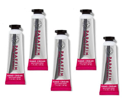 Bath & Body Works Paraffin Hand Cream five 1 oz tubes for travel and gifting.
