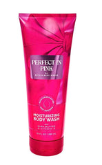 Bath & Body Works Perfect in Pink body wash bottle pour for hydrating daily cleanse