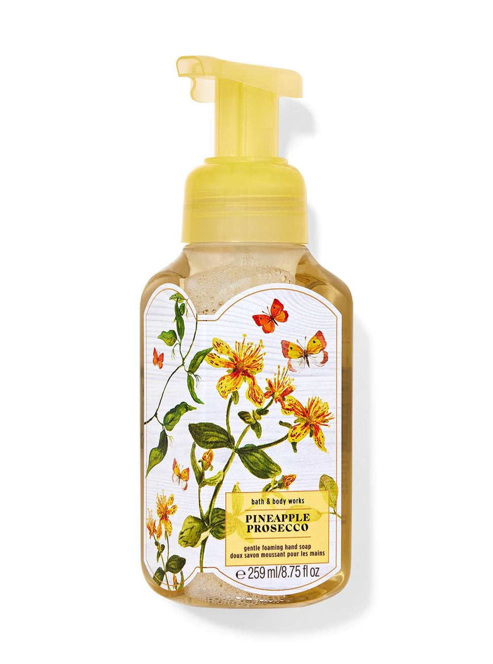 Bath & Body Works Pineapple Prosecco hand soap bottle offers refreshing cleansing and a bright tropical aroma.