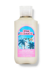 Bath & Body Works Pink Cashmere lotion bottle delivers long-lasting moisture.