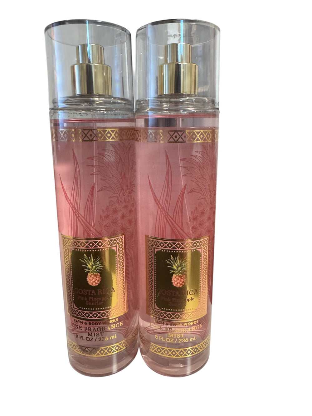 Two-pack Bath and Body Works Pink Pineapple Sunrise fragrance mist for day-long refreshment