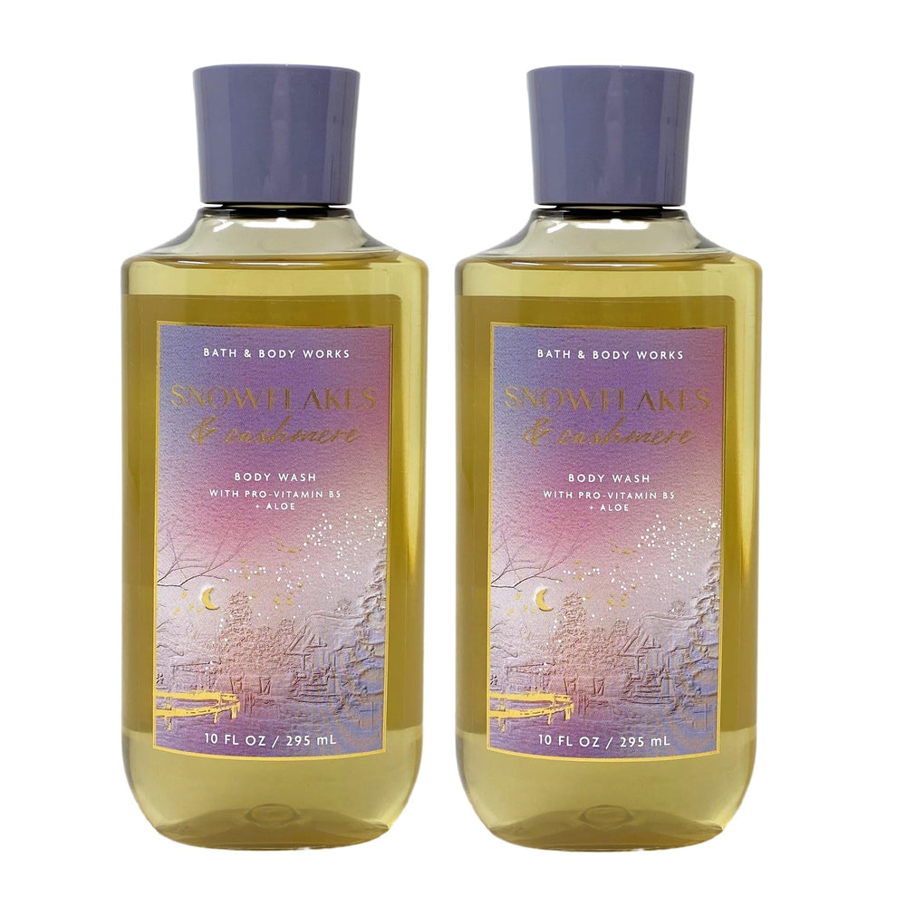 Bath and Body Works Snowflakes Cashmere bottle front, richly scented shower gel