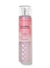 Bath and Body Works Strawberry Snowflakes fragrance mist bottle for a refreshing scent boost.