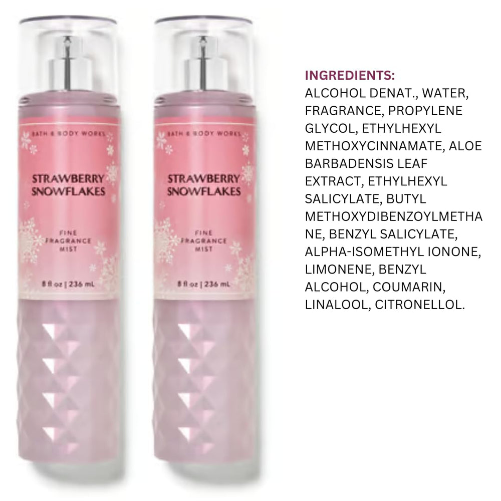 Bath & Body Works Strawberry Snowflakes gift box showcases a ready-to-gift fragrance set.