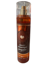 Bath & Body Works Sweet Cinnamon Pumpkin mist spray for even coverage and layered scent.