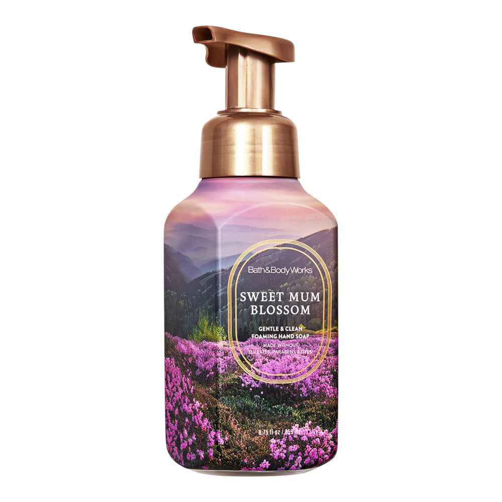 Bath & Body Works Sweet Mum Blossom hand soap bottle for gentle cleansing with aloe and vitamin E.