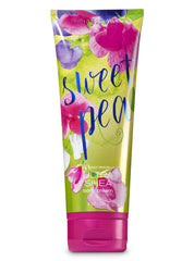 Sweet Pea Ultra Shea Cream on hand close-up for smooth skin after cleansing