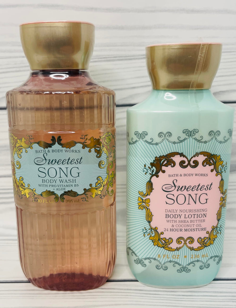 Bath & Body Works Sweetest Song body lotion bottle delivering deep hydration.