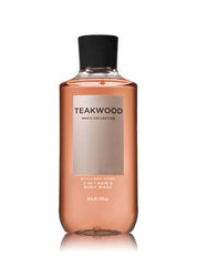 Bath & Body Works Teakwood packaging display, ideal for gifting.