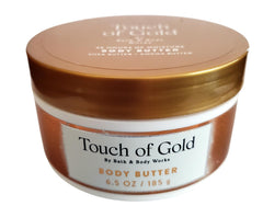 Bath and Body Works Touch of Gold Whipped Body Butter jar closeup with rich moisture
