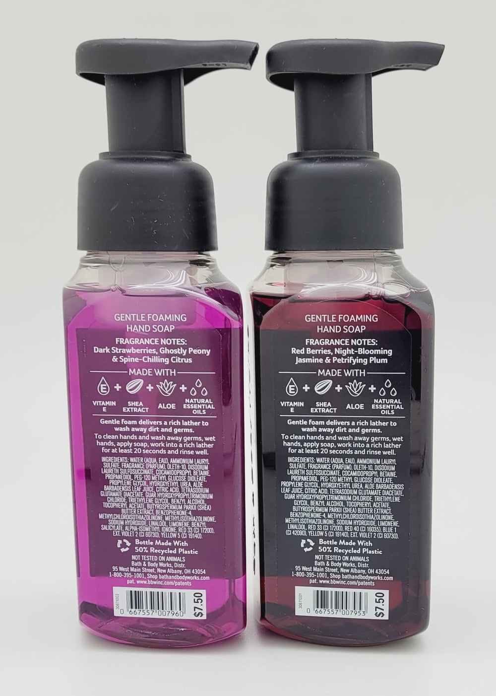 Bath & Body Works Vampire Blood hand soap bottle with red berries and moisturizing formula.
