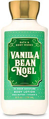 Bath and Body Works Vanilla Bean Noel packaging view for seasonal fragrance