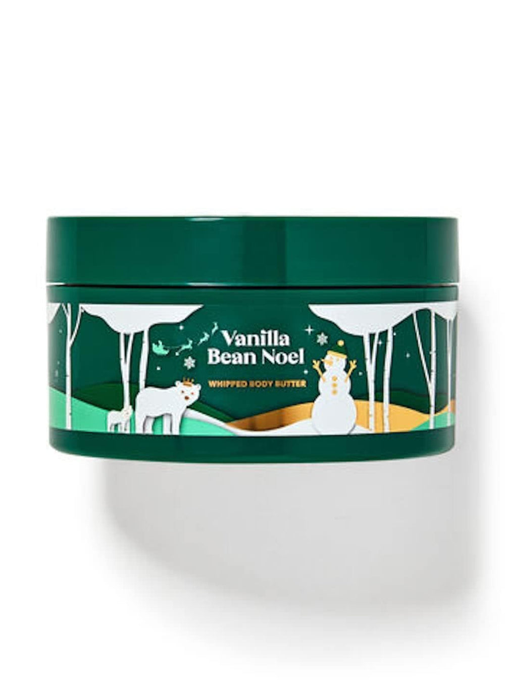 Bath & Body Works Vanilla Bean Noel body butter texture close-up suggesting rich moisturization.