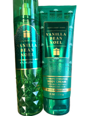 Bath & Body Works Vanilla Bean Noel Mist cream packaging variation ideal for gift-ready display.