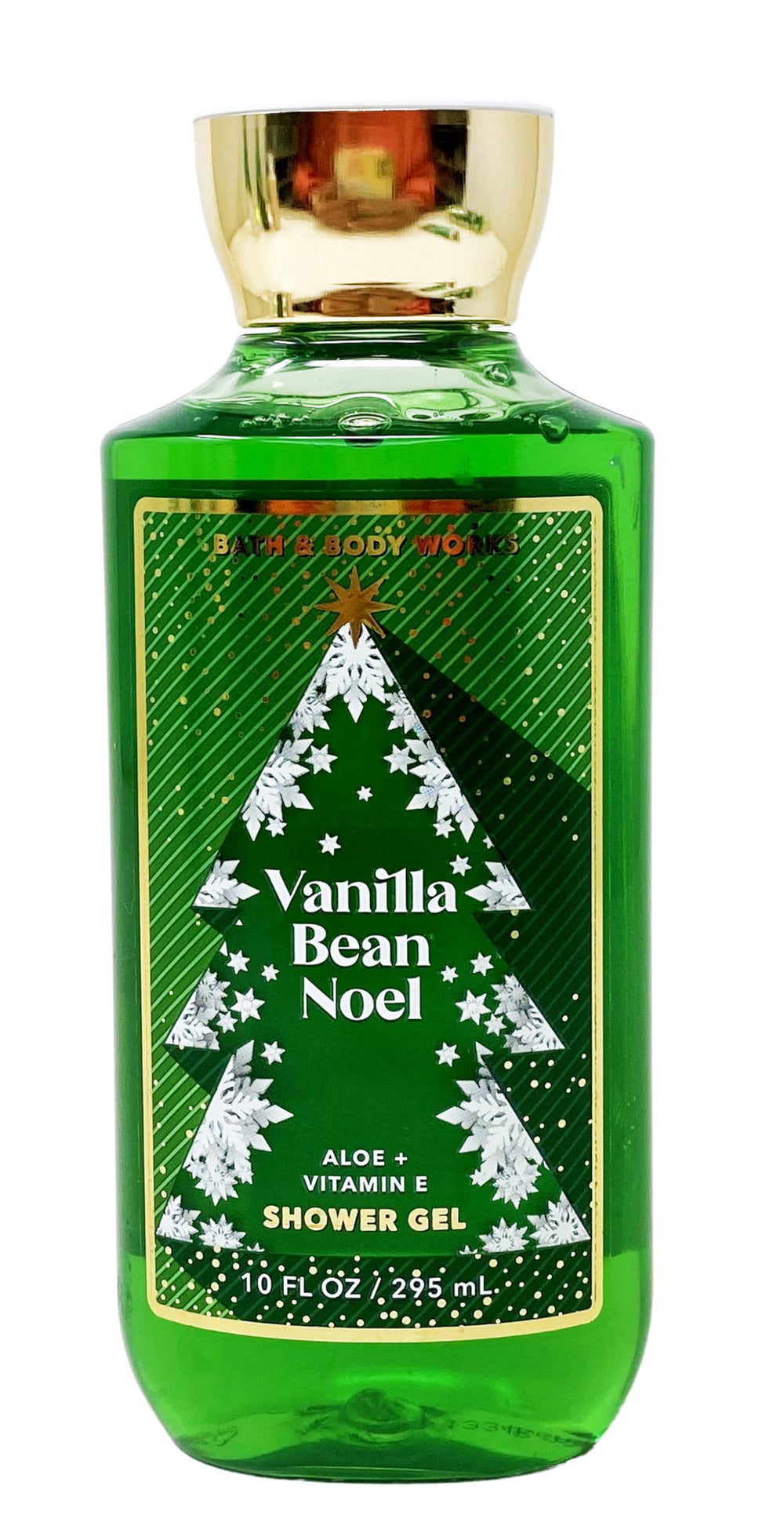 Bath & Body Works Vanilla Bean Noel shower gel bottle for refreshing cleanse with warm vanilla.