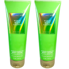 Bath and Body Works Waikiki Beach Coconut 2-pack bottle highlights all-day hydration and luxe texture.
