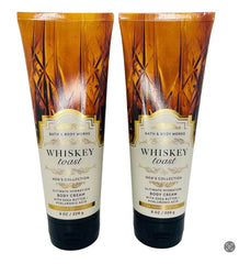 Bath & Body Works Whiskey Toast bottle and cream for daily hydration with citrus-whiskey-wood aroma