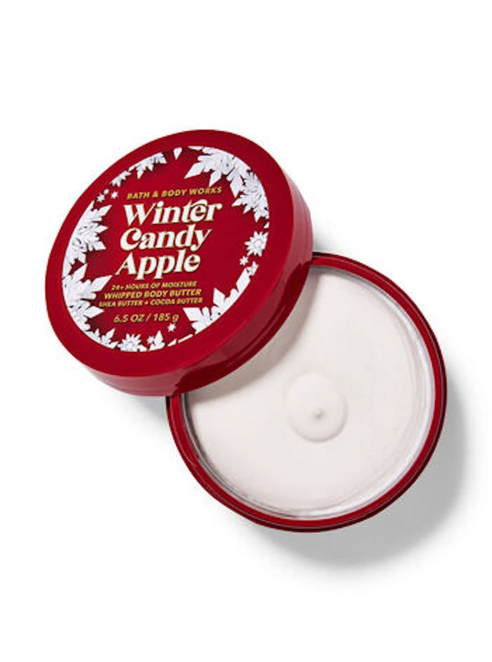 Bath and Body Works Winter Candy Apple Butter packaging showcases rich moisture texture