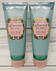 Bath and Body Works Women's Sweetest Song 2-pack bottle detail shows creamy texture
