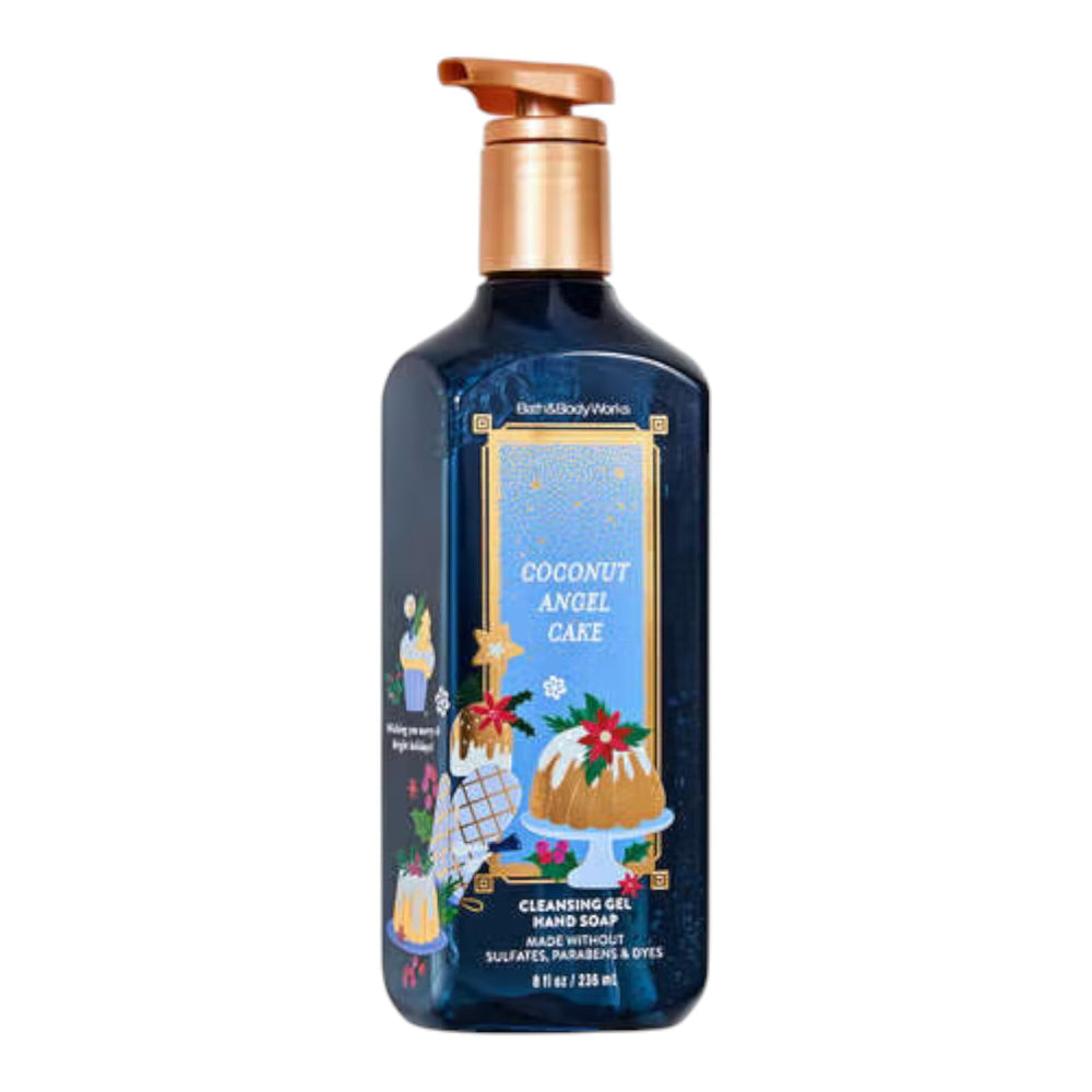 Bath & Body Works Coconut Angel Cake hand soap pump bottle for daily cleansing with Honey Clementine citrus scent.