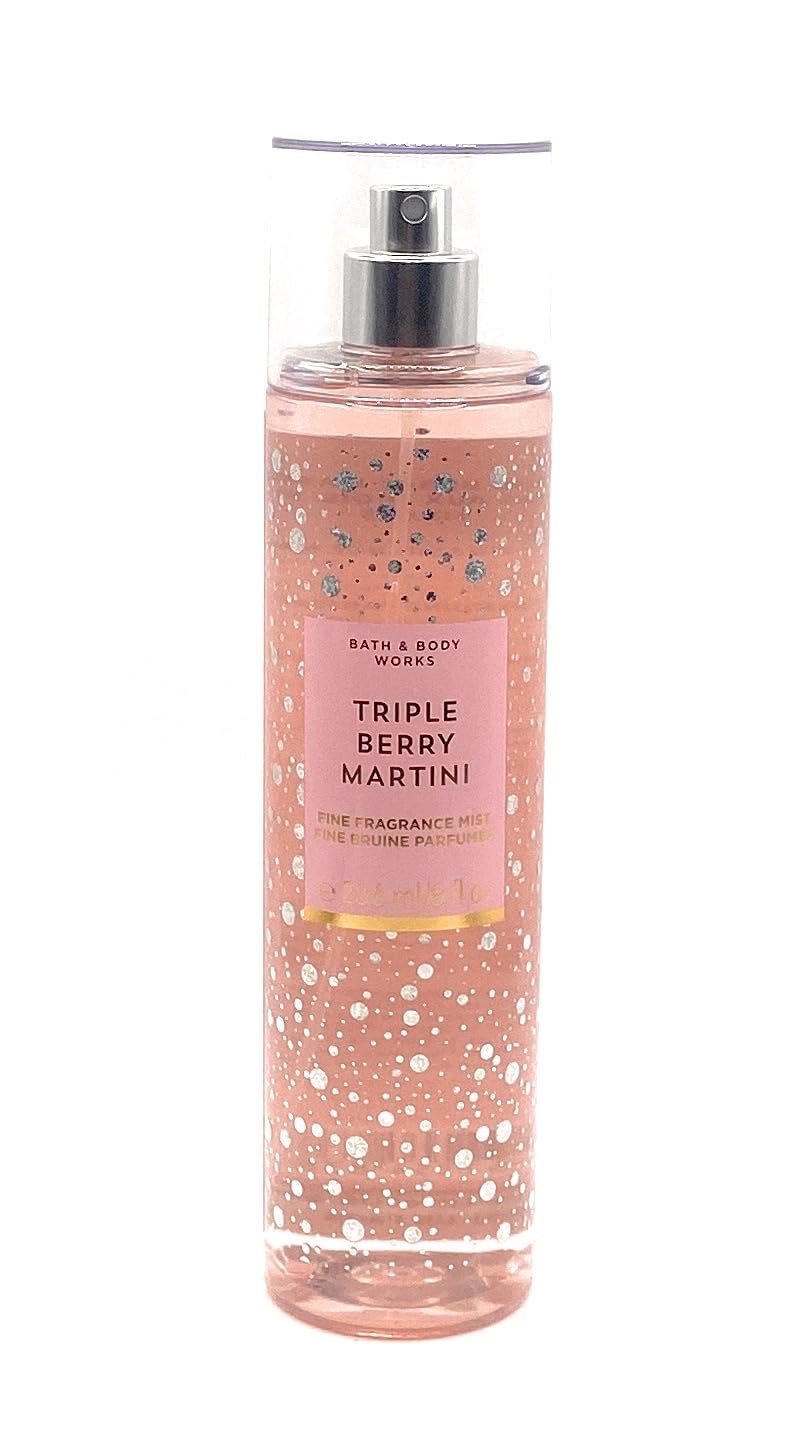 Bath and Body Works Triple Berry Martini fragrance mist bottle with a glamorous design for daily fragrance.