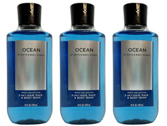 Bath and Body Works Ocean Signature 3-pack bottles, versatile 2-in-1 wash for men