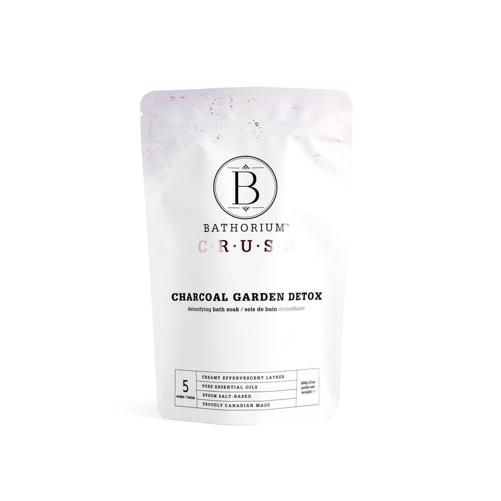 Bathorium Charcoal Garden Detox Crush bottle pour purifies and refreshes the skin