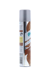 Applying Batiste Beautiful Brunette powder to roots for lift and scent