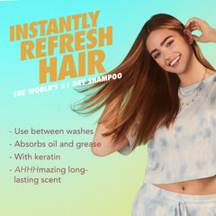Batiste Brilliant Blonde absorbs oil and dirt at the roots.