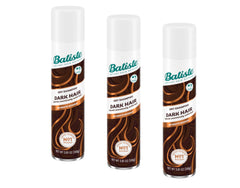 Batiste Dark & Deep Brown dry shampoo bottle refreshes roots between washes.