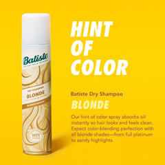 No-water dry shampoo formula cleanses and refreshes oily roots.