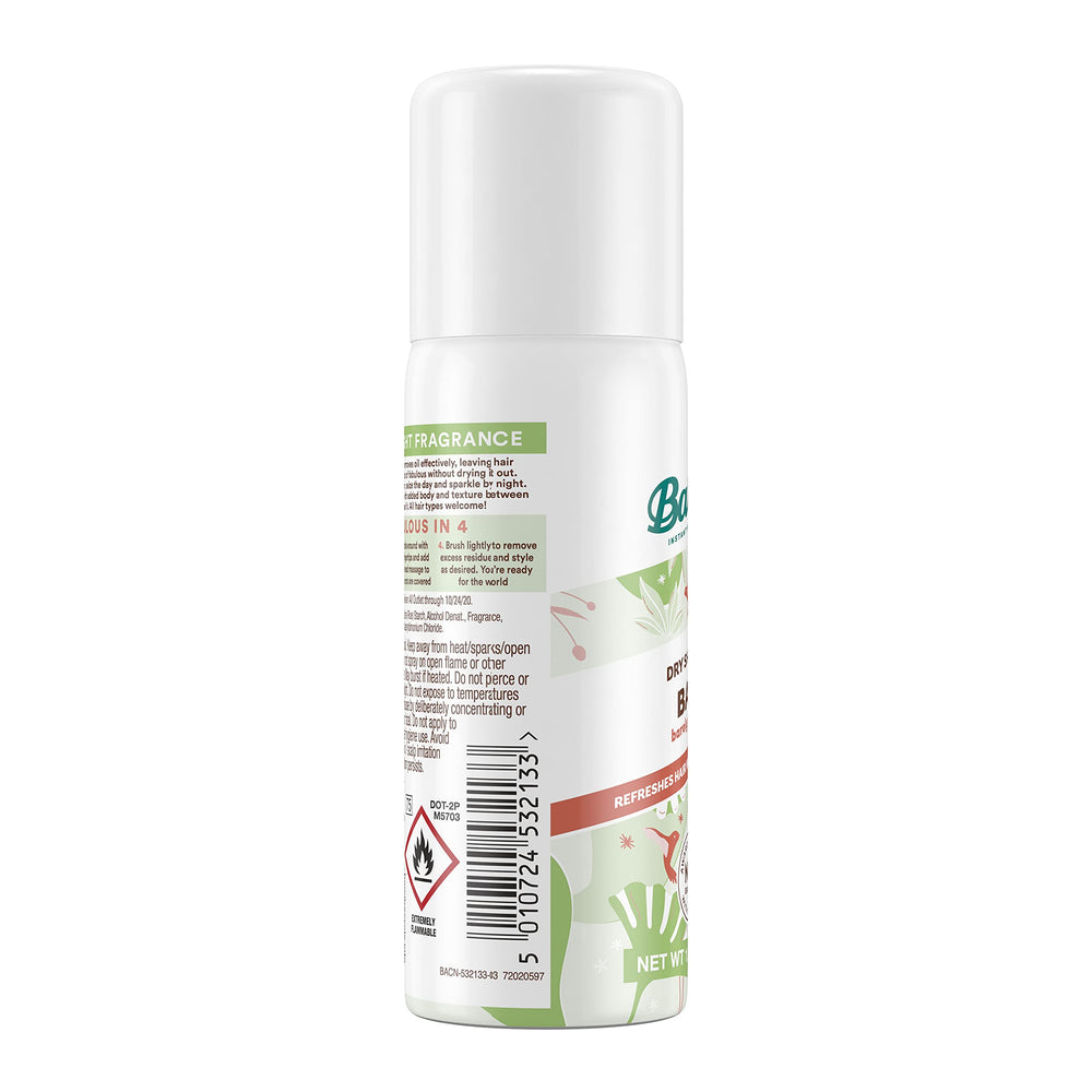 Batiste Bare Mini spray application on hair roots