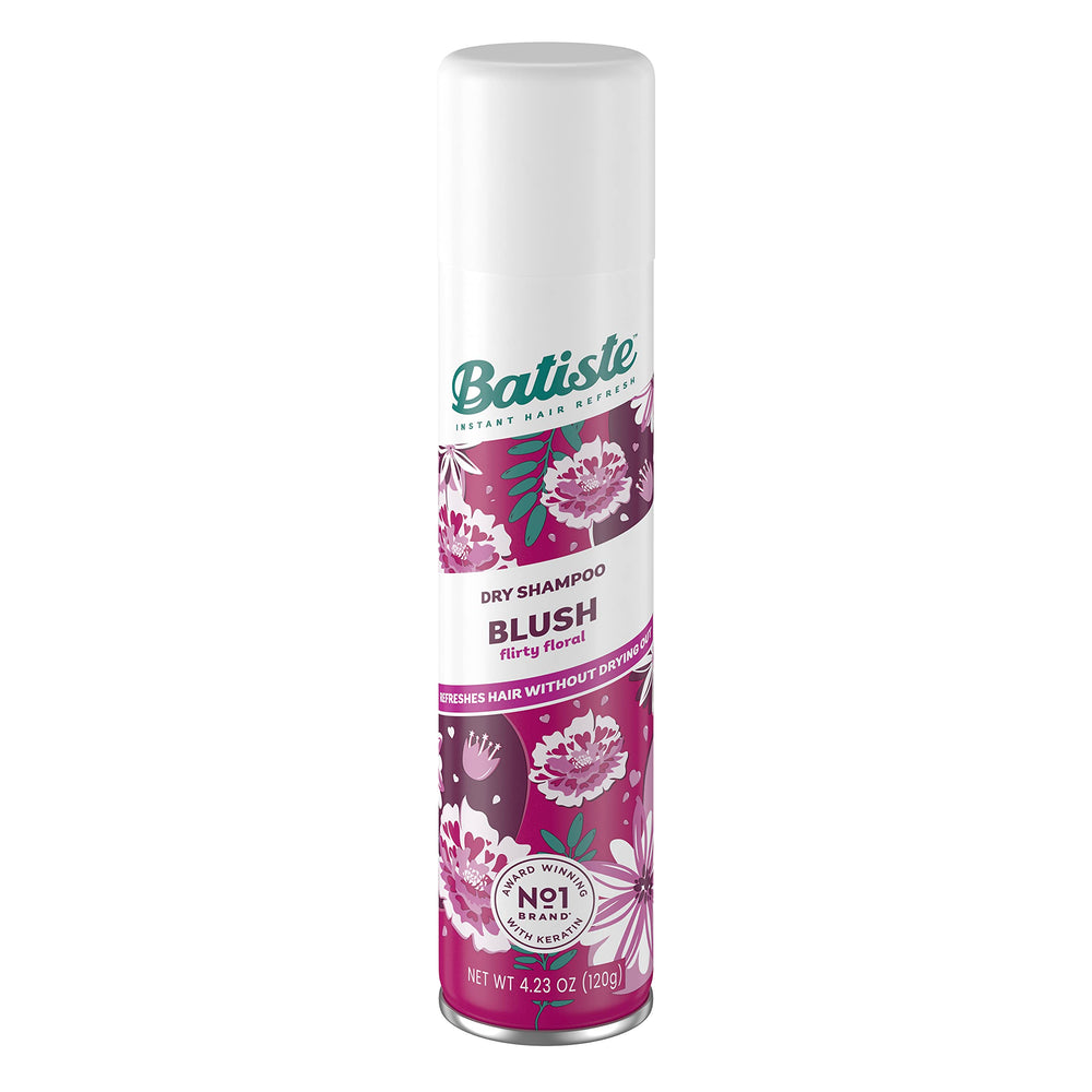 Batiste Dry Shampoo Blush spray provides quick lift and a clean feel.
