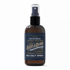 Battle Born Grooming Co Sea Salt Spray bottle front with vegan formula for textured hair