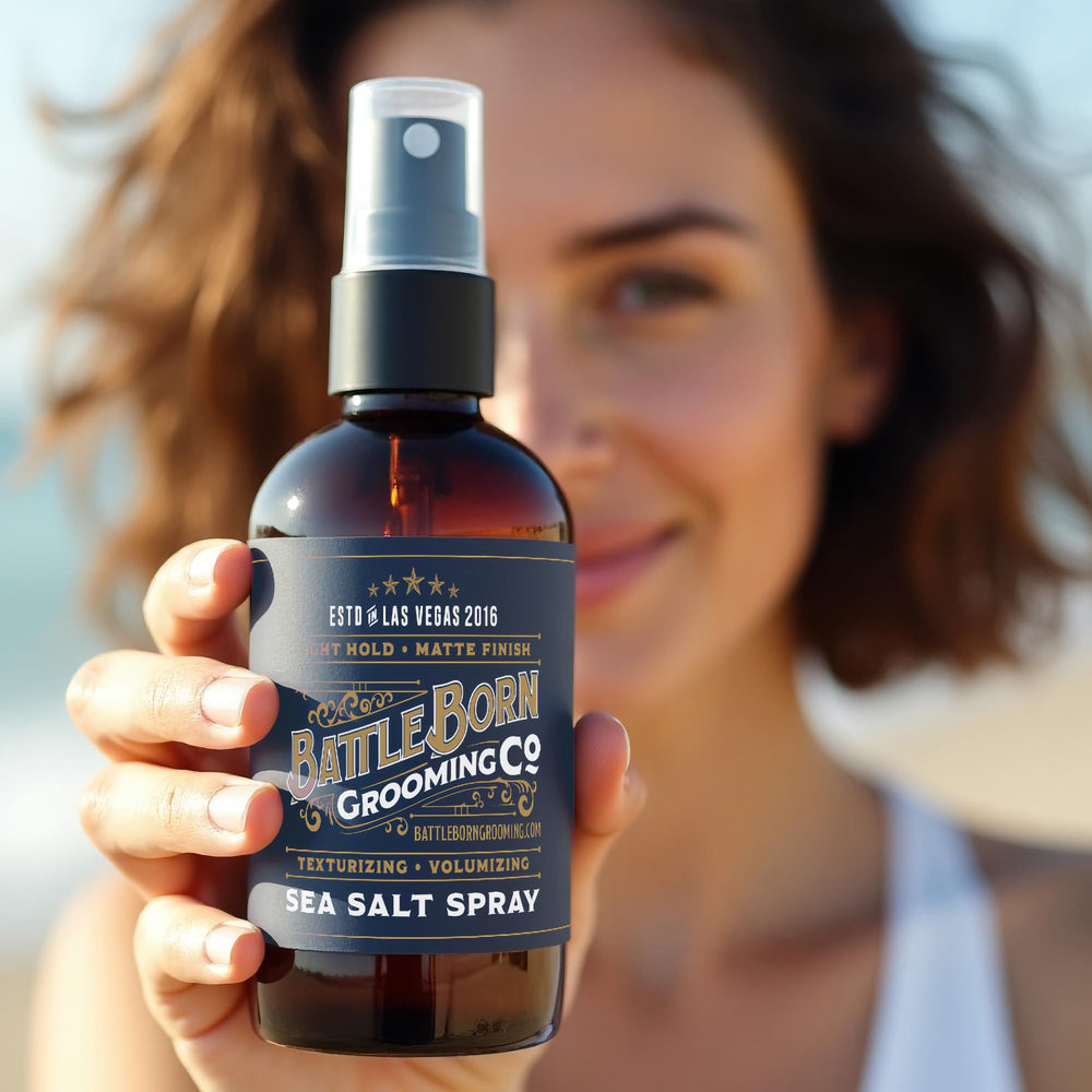 Battle Born Grooming Co waves texture demo highlights natural beachy texture and volume