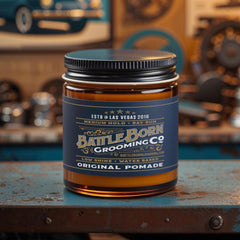 Battle Born Original Pomade hair rinsing demonstrates easy wash-out and preserved scalp moisture