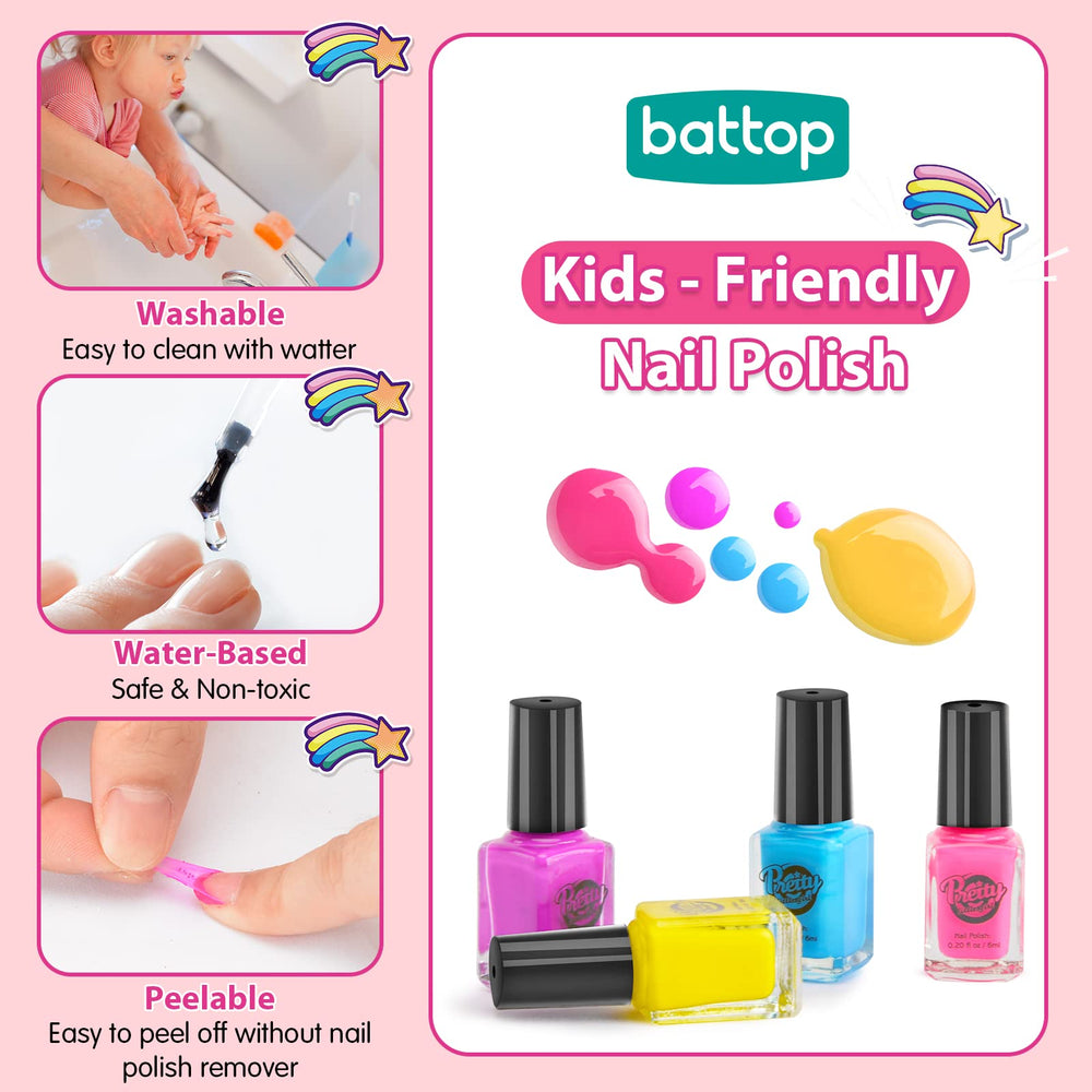 BATTOP Nail File helps smooth edges for a neat finish.